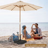 Mobile Patio Umbrella Base 59 kg Capacity Umbrella Stand with 3 Wheels-Black