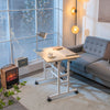 Height Adjustable Workstation with Wheels for Standing or Sitting-Natural