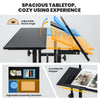 Height Adjustable Workstation with Wheels for Standing or Sitting-Black