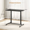 C-Shaped Mobile Standing Desk with Adjustable Height and Lockable Wheels-Black