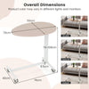 Mobile Standing Desk with Pneumatic Lift-Pink