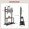 Mobile TV Stand Rolling TV Cart with Camera Shelf and AV Shelves