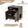 Modern Enclosure Cat Litter Box with Entry-Grey
