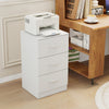 Modern Nightstand End Table with 3 Storage Drawers 2 Anti-tip Kits-White