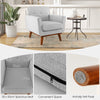 Modern Accent Armchair with Removable Padded Seat Cushion-Grey