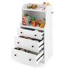 Modern Chest of Drawers Dresser with Shelves-White