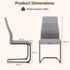 Modern Dining Chair Set of 4 Upholstered Accent Chair-Grey