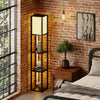 Modern Floor Lamp with 3 LED Strips and Lampshade for Living Room Bedroom