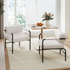 Modern Leisure Chair Velvet Upholstered Accent Chair-White