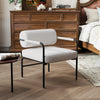 Modern Leisure Chair Velvet Upholstered Accent Chair-White
