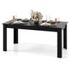 Modern Rectangular Kitchen Table for Breakfast Nook, Kitchen-Black