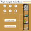 3-Layers Free-standing Light with 2 USB Charging Ports and Storage Drawer