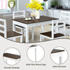 Modern Table and Chairs Set with Solid Pine Wood Legs for Dining Room
