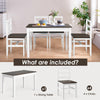 Modern Table and Chairs Set with Solid Pine Wood Legs for Dining Room