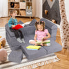 9-Piece Modular Kids Play Couch with Breathable Suede Fabric for Kids-Grey