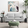 Modular Sectional Sofa Couch with 4 USB Ports, 2 Removable Bolsters-Light Grey