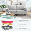 Modular Sectional Sofa Couch with 4 USB Ports, 2 Removable Bolsters-Light Grey