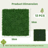 12 Pieces 50 x 50cm Artificial Grass Wall Panels for Garden Yard Balcony Home