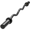 SPORTNOW 4ft Olympic EZ Curl Bar, Barbell Bar for 2