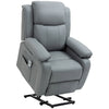 HOMCOM Riser and Recliner Chair with Massage, Heat, Power Lift Recliner Chair for Elderly with Remote Control, Extended Footrest, Dual Side Pockets, Overstuffed Electric Reclining Armchair, Grey