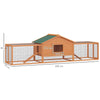 PawHut Wooden Guinea Pigs Hutches W/ Ramp-Golden Red
