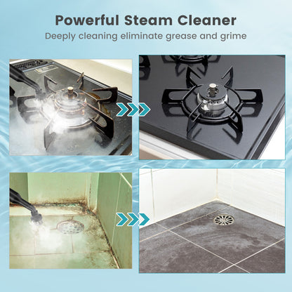 Multi-Surface Handheld Steam Cleaner with Safety Lock-Blue