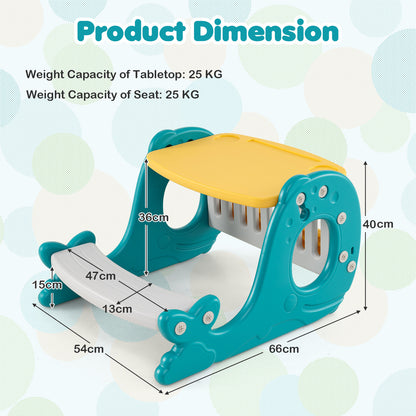 Multi-functional Convertible Kids Activity Table Set-Yellow