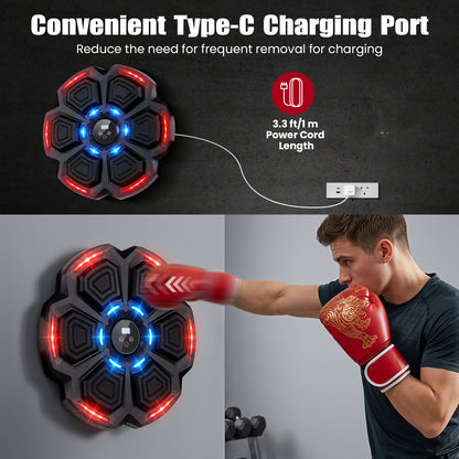 Music Boxing Machine with Gloves and Bluetooth Rhythm10 Speeds for Home