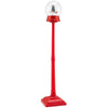 5 Feet Musical Christmas Street Lamp Snow Globe Lantern on Stand with 8 Tunes-Red