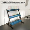 SPORTNOW 3-Tier Adjustable Dumbbell Rack, Heavy-Duty Weight Rack for Dumbbells, Kettlebells and Multiple Balls, Space-Saving Weight Storage Stand for Home Gym, 200 KG Capacity