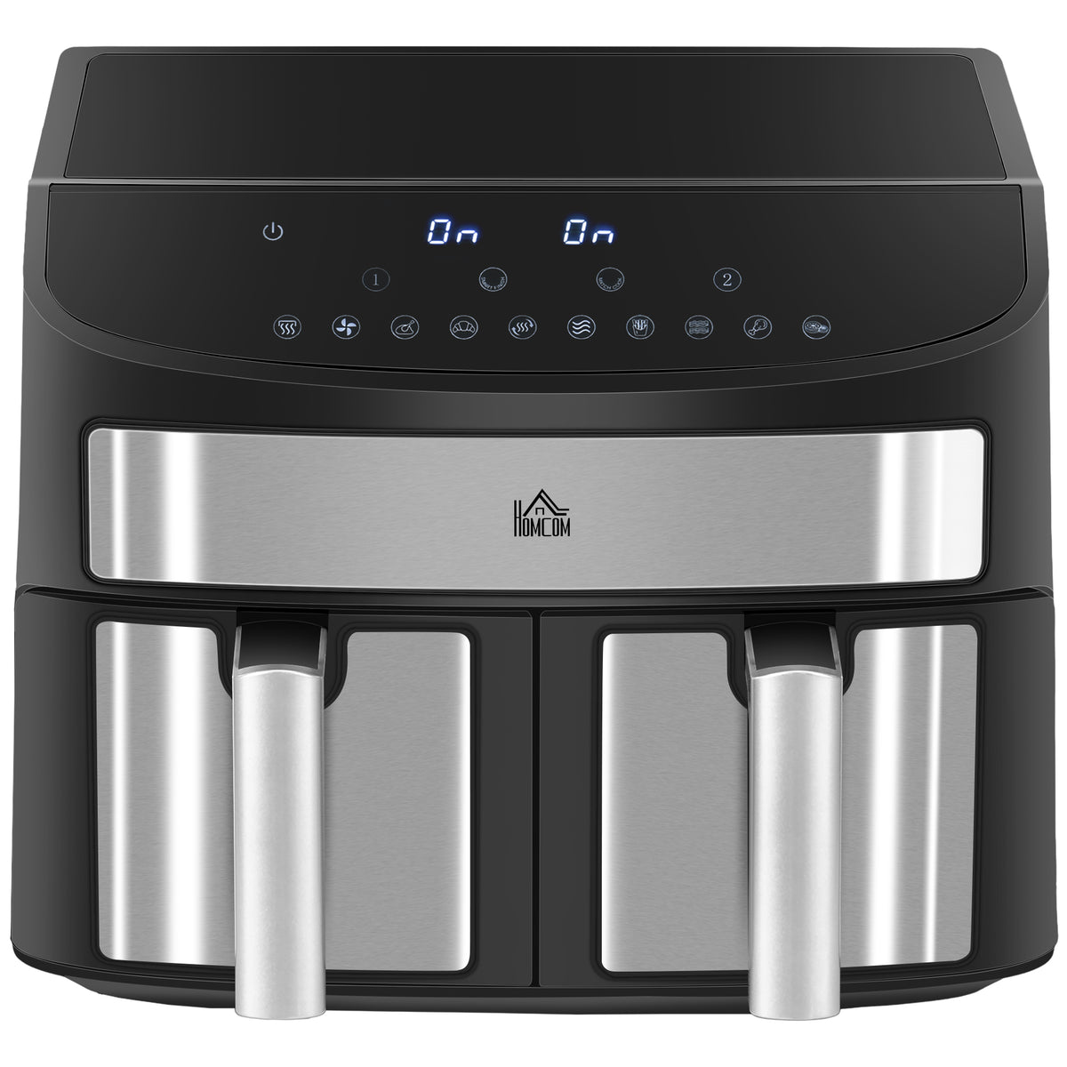 HOMCOM Dual Zone Air Fryer in Black