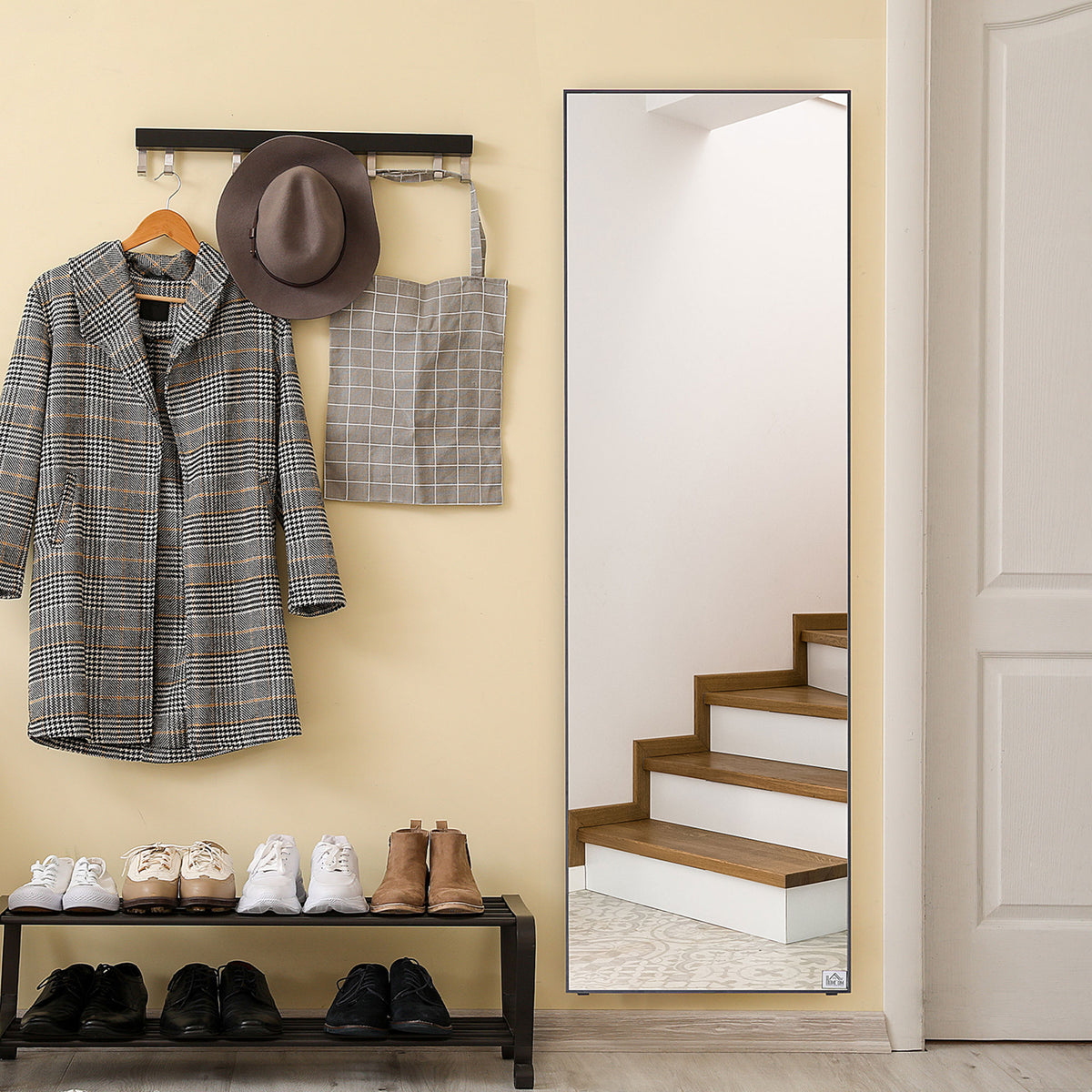 HOMCOM Full Length Mirror in Black