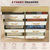HOMCOM Chest of Eight Fabric Drawers - Beige