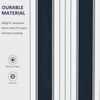 Outsunny Manual Retractable Awning, 3.5x2.5 m-Dark Blue/White Stripes