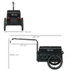 HOMCOM Steel Trailer for Bike, Bicycle Cargo Trailer with 65L Foldable Storage Box and Safe Reflectors, Max Load 40KG, Black