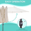 Outsunny 4.6m Double Garden Parasol - Beige
