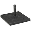 Outsunny 19kg Resin Garden Parasol Base Holder, Square Outdoor Market Umbrella Stand Weight for Poles of Î¦32mm, Î¦38mm, and Î¦48mm, Black