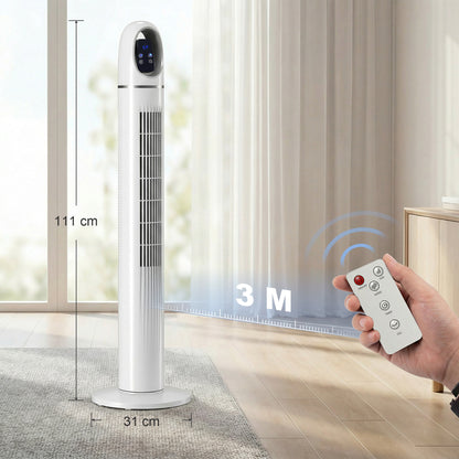 HOMCOM Tower Fan in White