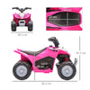AIYAPLAY Honda Licensed Kids Electric Quad Bike, 6V ATV Ride On for Ages 1.5-3 Years, Pink