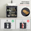 kleankin Under Sink Bathroom Cabinet, Bathroom Vanity Unit, Basin Storage Cupboard with Double Doors and Shelf, 10W x 20Dcm 
