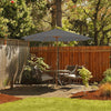 295 x 295 cm Patio Umbrella with Pulley Lift and Ventilation Hole-Grey