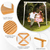 2-Person Porch Swing Chair with Adjustable Chains-Natural