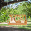 2-Person Porch Swing Chair with Adjustable Chains-Natural