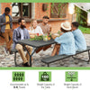 Outdoor Picnic Table Bench Set for 6-8 People-Grey