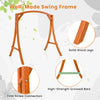 Patio Wood Swing Frame with Curved Arc Top