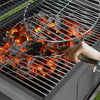 Charcoal BBQ Grill with Foldable Side Tables Hooks and Wheels