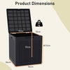 Weatherproof Patio Container with Lockable Lid for Patio-Black