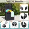 Weatherproof Patio Container with Lockable Lid for Patio-Black
