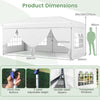 300 x 600 cm Pop up Canopy Tent with 6 Sidewalls and Wheeled Bag-White