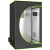 Outsunny Grow Tent 120 x 120 x 200 cm, Reflective Mylar Hydroponic Growing Tent with 600D Oxford Fabric, Observation Window, Vent, Zipper Door for Indoor Plant Growing, Black